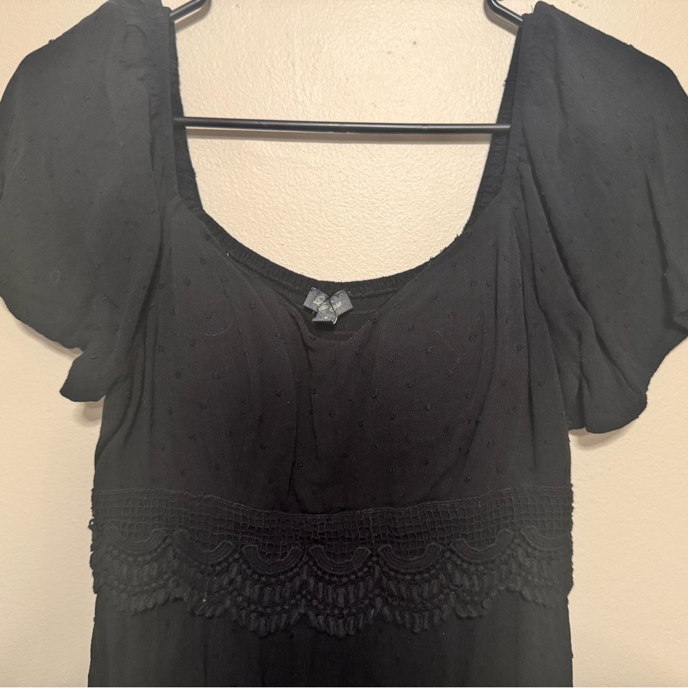 Lily Rose Vintage Black Textured Dress - Picture 3 of 4